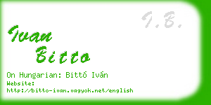 ivan bitto business card